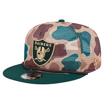Casquette snapback camouflage New Era 9FIFTY pour homme, motif camouflage canard des Las Vegas Raiders