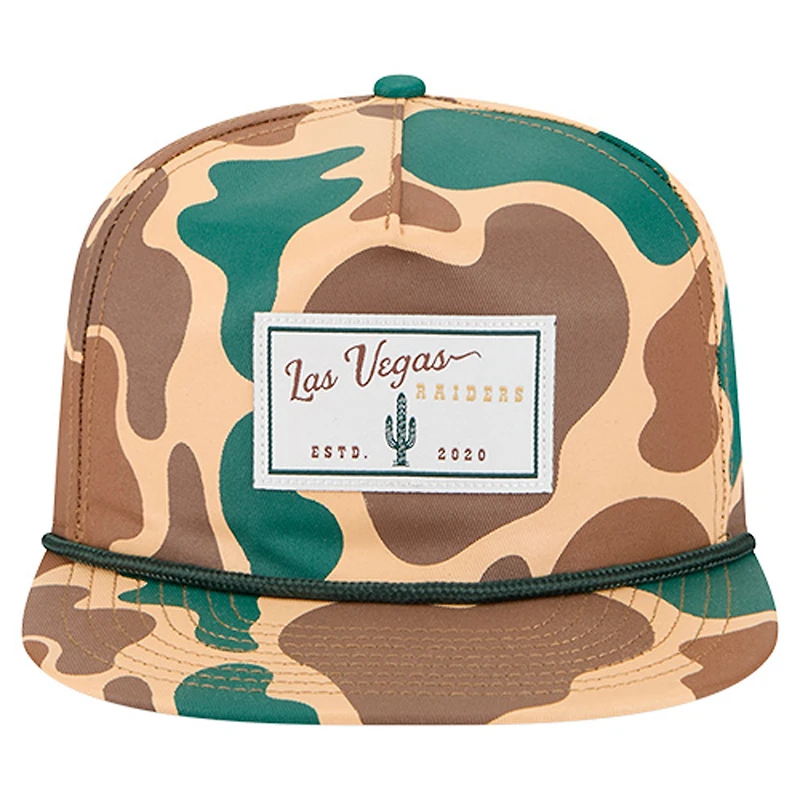 Casquette snapback New Era 19TWENTY camouflage Las Vegas Raiders pour homme