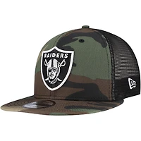 Casquette snapback 9FIFTY Main Trucker de New Era pour homme avec motif camouflage des Las Vegas Raiders