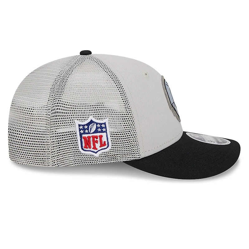 Men's New Era  Cream/Black Las Vegas Raiders 2023 Sideline Historic Low Profile 9FIFTY Snapback Hat