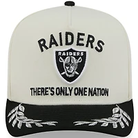 Casquette snapback New Era 9FIFTY A-Frame crème/noir pour homme, Las Vegas Raiders, draft NFL 2025