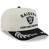Casquette snapback New Era 9FIFTY A-Frame crème/noir pour homme, Las Vegas Raiders, draft NFL 2025