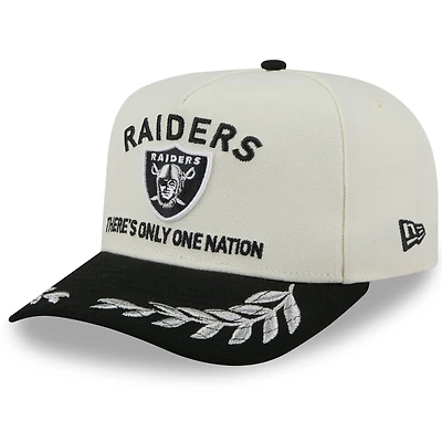 Men's New Era Cream/Black Las Vegas Raiders 2025 NFL Draft 9FIFTY A-Frame Snapback Hat