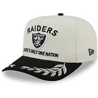 Casquette snapback New Era 9FIFTY A-Frame crème/noir pour homme, Las Vegas Raiders, draft NFL 2025
