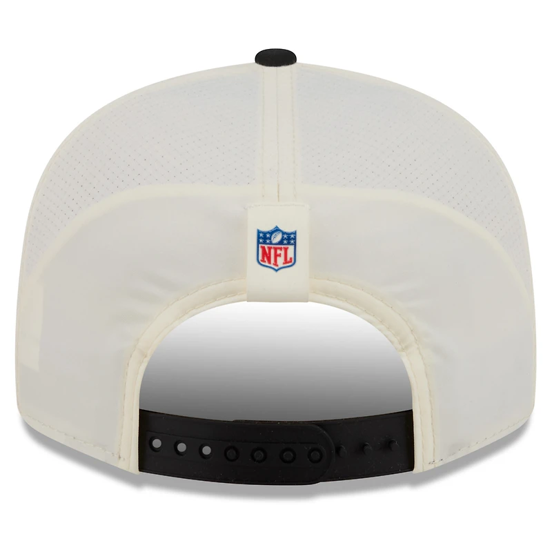 Men's New Era Cream/Black Las Vegas Raiders 2026 NFL Training Camp 9FIFTY Snapback Hat