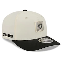 Men's New Era  Cream/Black Las Vegas Raiders 2026 NFL Training Camp 9SEVENTY Adjustable Hat
