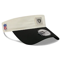 Casquette New Era pour homme, crème/noir, Las Vegas Raiders, camp d'entraînement NFL 2026, visière ajustable