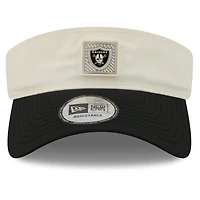Men's New Era  Cream/Black Las Vegas Raiders 2026 NFL Training Camp Adjustable Visor