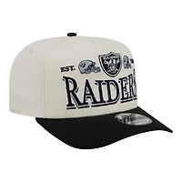 Men's New Era  Cream/Black Las Vegas Raiders A-Frame 9FIFTY Snapback Hat