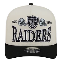 Men's New Era  Cream/Black Las Vegas Raiders A-Frame 9FIFTY Snapback Hat
