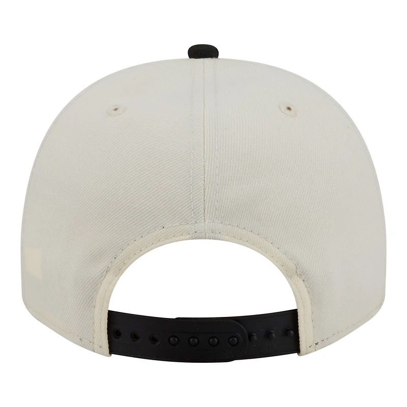 Men's New Era  Cream/Black Las Vegas Raiders A-Frame 9FIFTY Snapback Hat