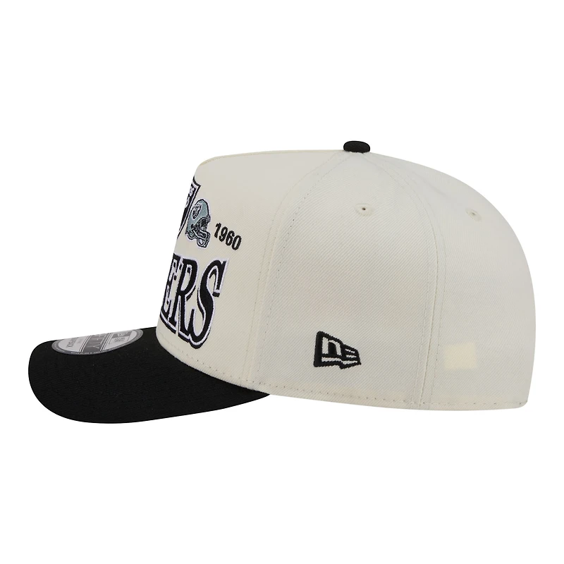 Men's New Era  Cream/Black Las Vegas Raiders A-Frame 9FIFTY Snapback Hat