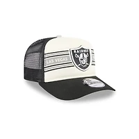 Casquette snapback New Era 9FIFTY Trucker à imprimé Las Vegas Raiders, crème/noir, pour homme