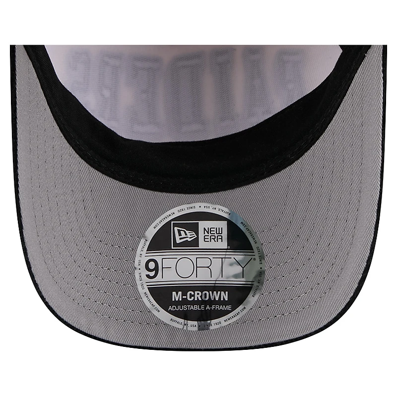 Men's New Era Cream/Black Las Vegas Raiders Two-Tone Sided Corduroy 9FORTY A-Frame Adjustable Hat