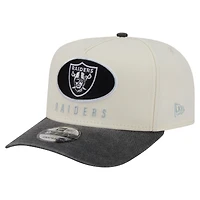 Casquette snapback New Era 9FIFTY crème/noire Las Vegas Raiders pour homme