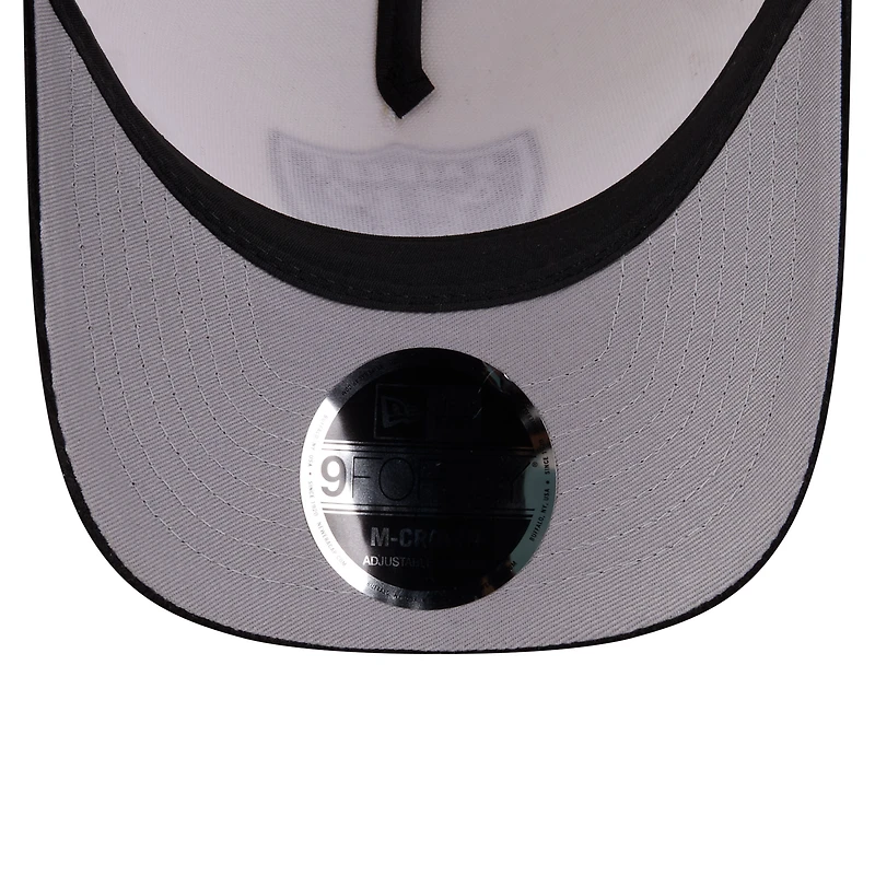 Men's New Era  Cream/Black Las Vegas Raiders Western 9FORTY A-Frame Adjustable Hat