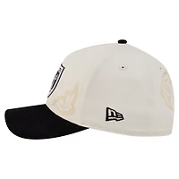 Men's New Era  Cream/Black Las Vegas Raiders Western 9FORTY A-Frame Adjustable Hat