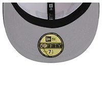 Casquette ajustée 59FIFTY en velours côtelé rétro New Era pour homme, couleur crème/gris, Raiders de Las Vegas