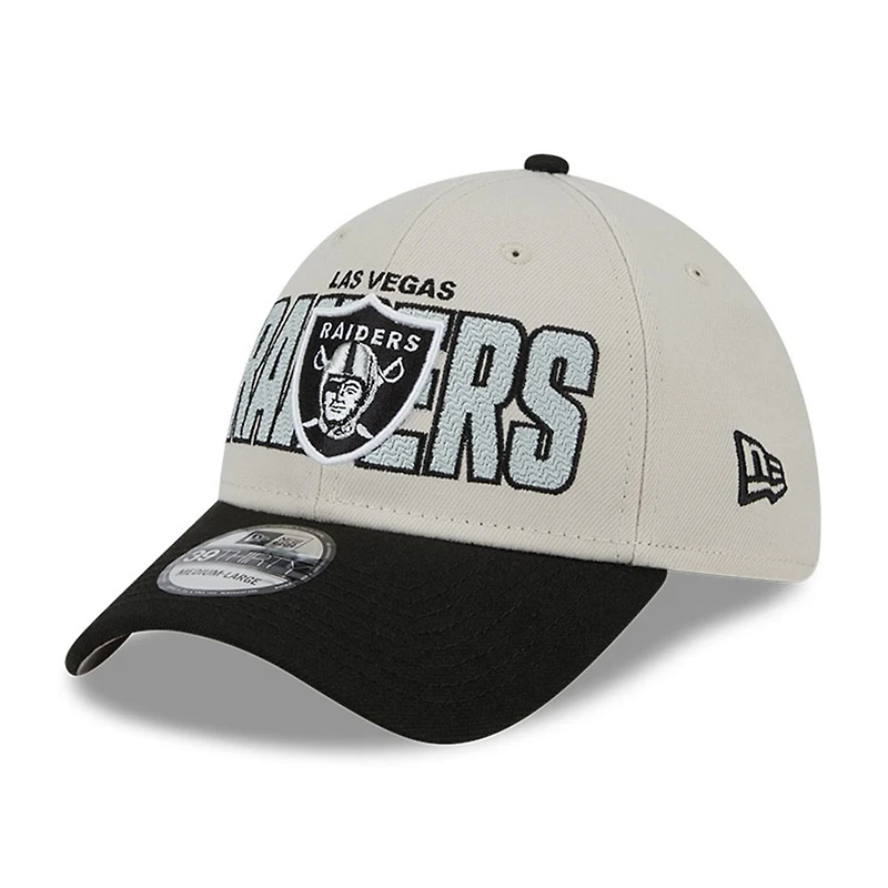 Men's New Era  Cream Las Vegas Raiders 2023 NFL Draft 39THIRTY Flex Hat