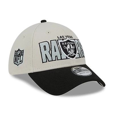 Men's New Era  Cream Las Vegas Raiders 2023 NFL Draft 39THIRTY Flex Hat
