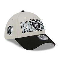 Men's New Era  Cream Las Vegas Raiders 2023 NFL Draft 39THIRTY Flex Hat