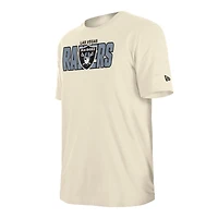 T-shirt de repêchage NFL 2023 Las Vegas Raiders crème New Era pour homme