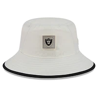 Men's New Era  Cream Las Vegas Raiders 2026 NFL Training Camp Sport Bucket Hat