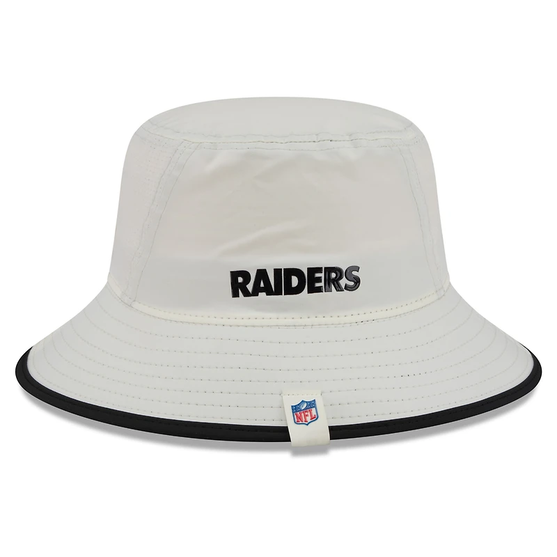 Men's New Era  Cream Las Vegas Raiders 2026 NFL Training Camp Sport Bucket Hat