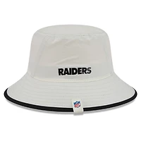 Men's New Era  Cream Las Vegas Raiders 2026 NFL Training Camp Sport Bucket Hat