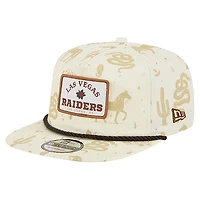 Casquette ajustable New Era crème Las Vegas Raiders Desert Rose 19TWENTY pour homme