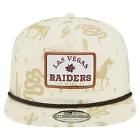 Casquette ajustable New Era crème Las Vegas Raiders Desert Rose 19TWENTY pour homme