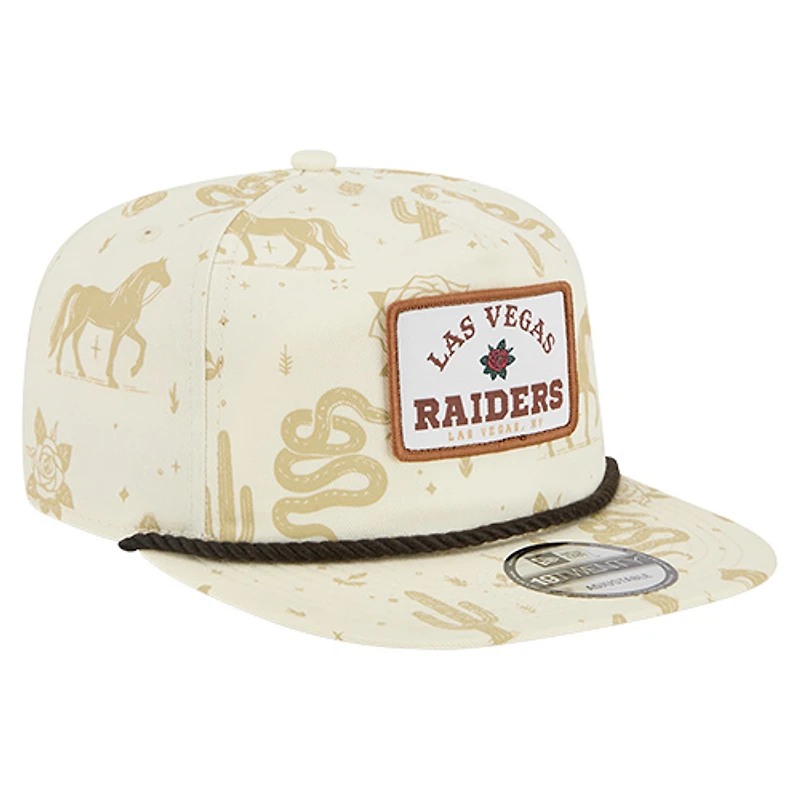 Men's New Era  Cream Las Vegas Raiders Desert Rose 19TWENTY Adjustable Hat