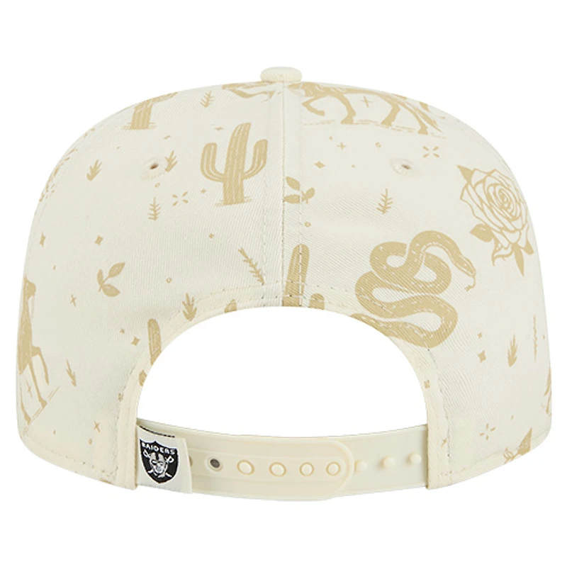 Casquette ajustable New Era crème Las Vegas Raiders Desert Rose 19TWENTY pour homme