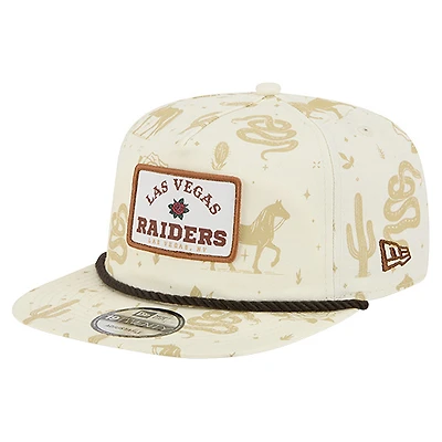 Men's New Era  Cream Las Vegas Raiders Desert Rose 19TWENTY Adjustable Hat