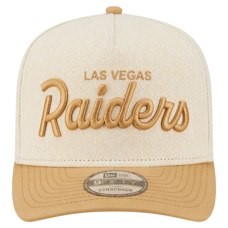 Casquette snapback New Era crème Las Vegas Raiders 9FIFTY A-Frame pour homme