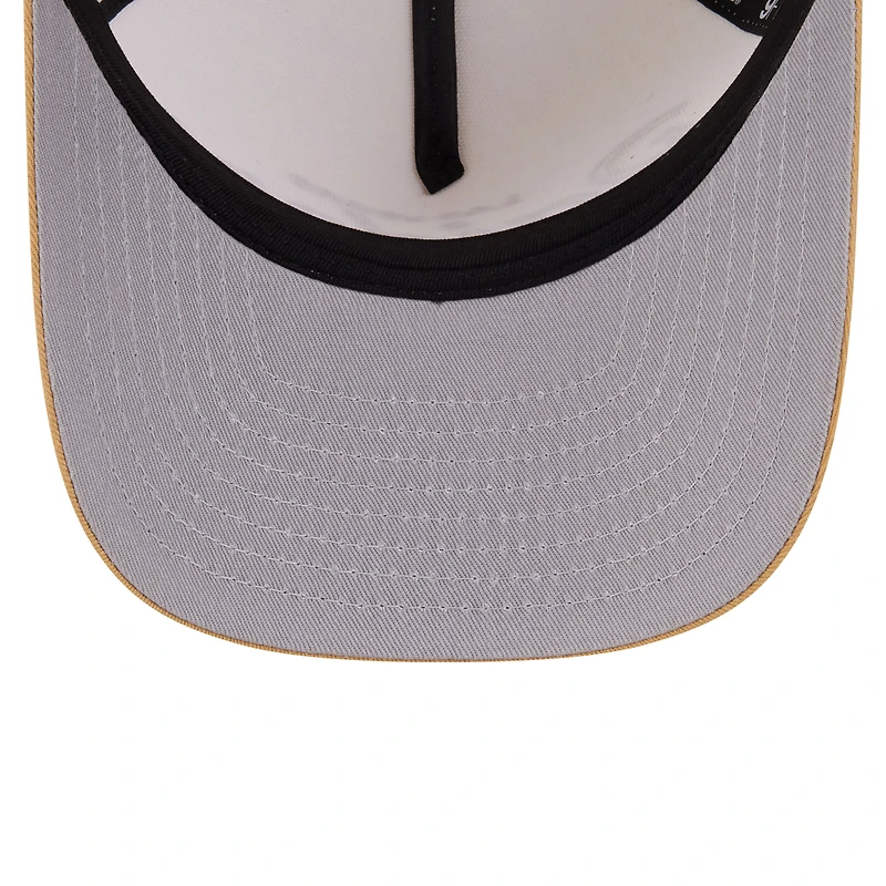 Men's New Era  Cream Las Vegas Raiders Herringbone 9FIFTY A-Frame Snapback Hat