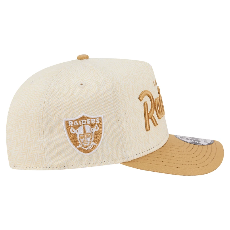 Casquette snapback New Era crème Las Vegas Raiders 9FIFTY A-Frame pour homme