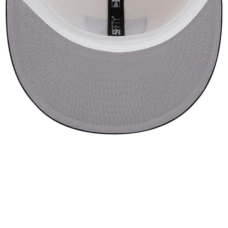 Casquette ajustée 59FIFTY crème Las Vegas Raiders Soutache New Era pour hommes