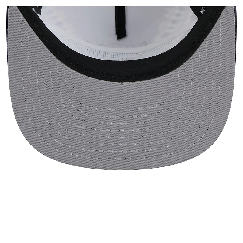 Casquette de golf à visière arrière grise/noire New Era pour homme Las Vegas Raiders