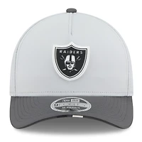 Men's New Era  Gray/Graphite Las Vegas Raiders 2025 NFL Training Camp A-Frame 9FORTY Adjustable Hat