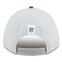 Men's New Era  Gray/Graphite Las Vegas Raiders 2025 NFL Training Camp A-Frame 9FORTY Adjustable Hat