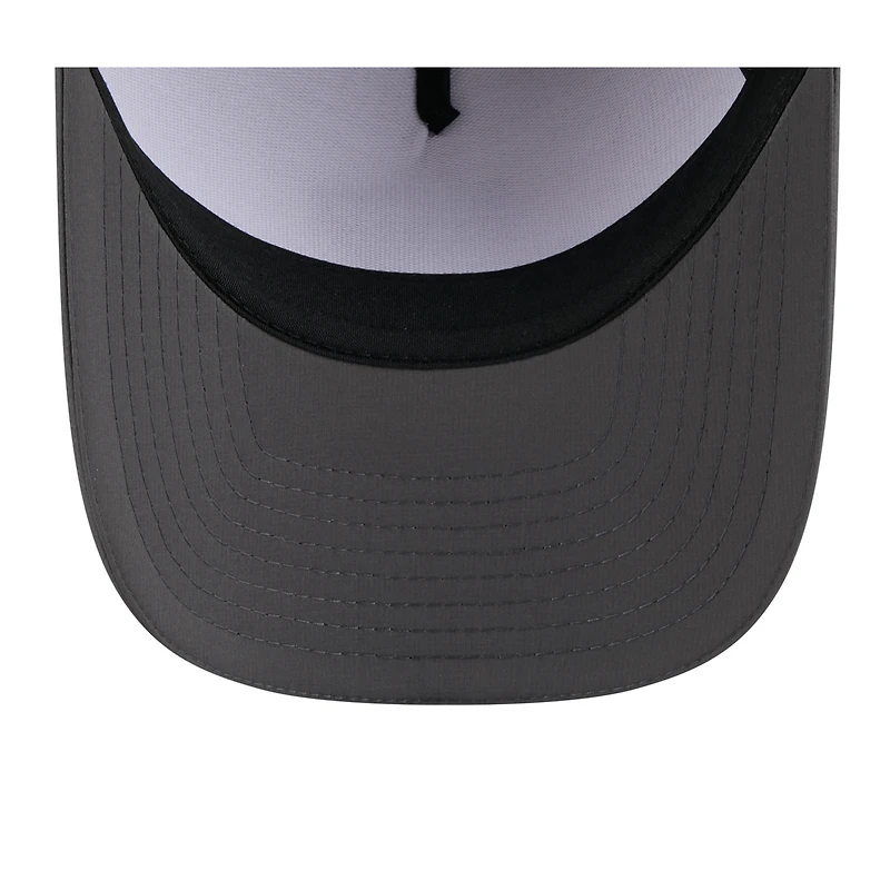 Men's New Era Gray/Graphite Las Vegas Raiders 2025 NFL Training Camp A-Frame 9FORTY Adjustable Hat