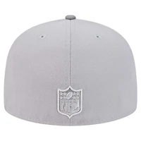 Men's New Era Gray/Graphite Las Vegas Raiders Iron Cloud 59FIFTY Fitted Hat