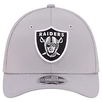 Men's New Era Gray Las Vegas Raiders 39THIRTY M-Crown Flex Fit Hat
