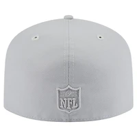 Men's New Era Gray Las Vegas Raiders Color Pack A-Frame 59FIFTY Fitted Hat