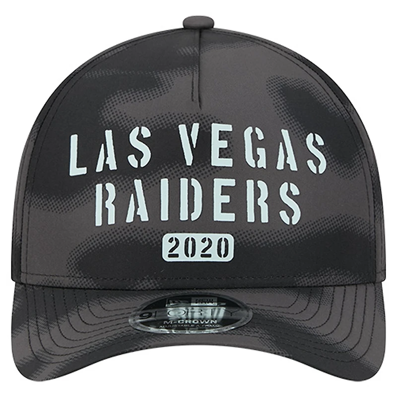 Casquette New Era grise Las Vegas Raiders Halftone Camo 9FORTY pour homme