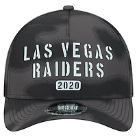 Casquette New Era grise Las Vegas Raiders Halftone Camo 9FORTY pour homme