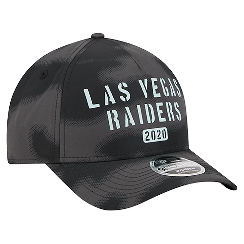Casquette New Era grise Las Vegas Raiders Halftone Camo 9FORTY pour homme