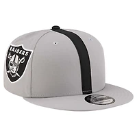 Men's New Era Gray Las Vegas Raiders  Helmet 9FIFTY Snapback Hat
