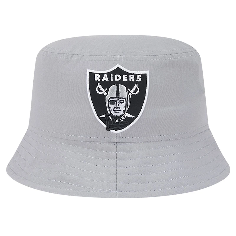 Men's New Era Gray Las Vegas Raiders Helmet Bucket Hat
